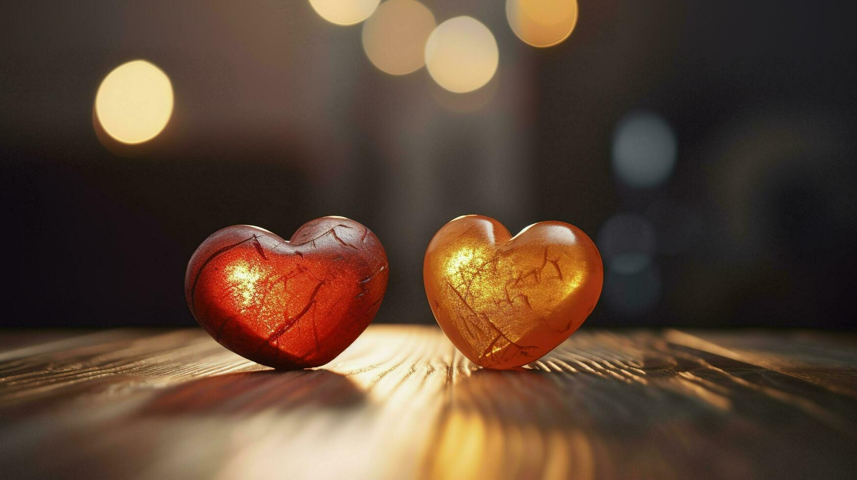 wooden heart silhouette in front of a white background, in the style of bokeh panorama, light red and crimson, romantic soft focus and ethereal light, two dimensional, generat ai photo