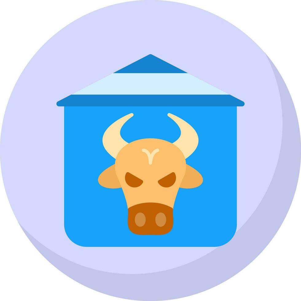 Cowshed Vector Icon Design