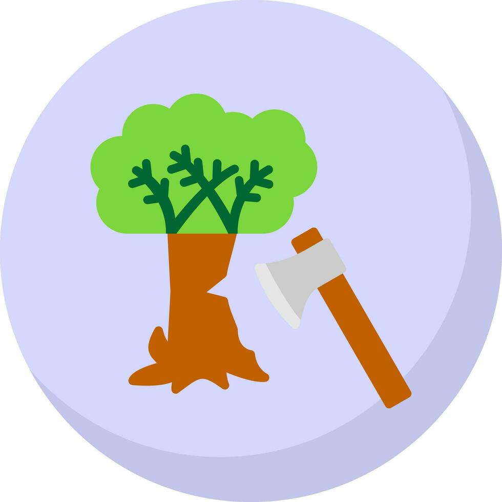 árbol corte vector icono diseño