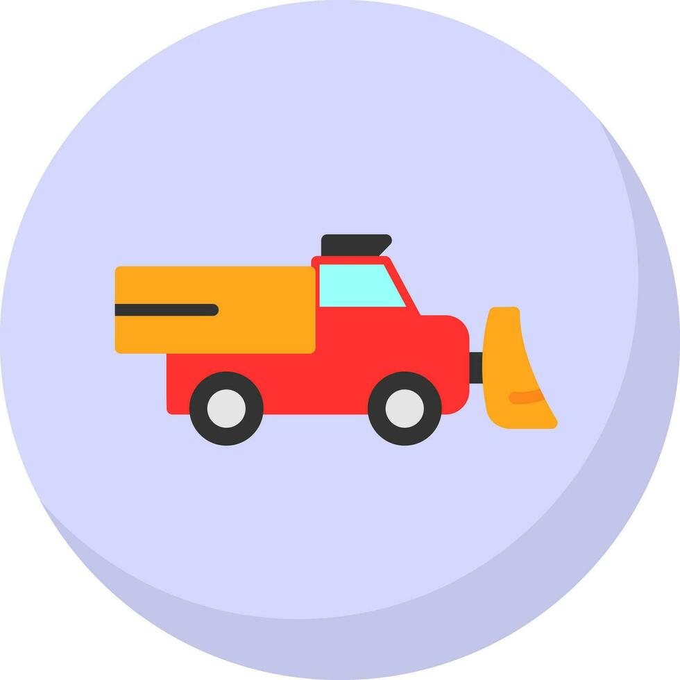 Snowplow Vector Icon Design