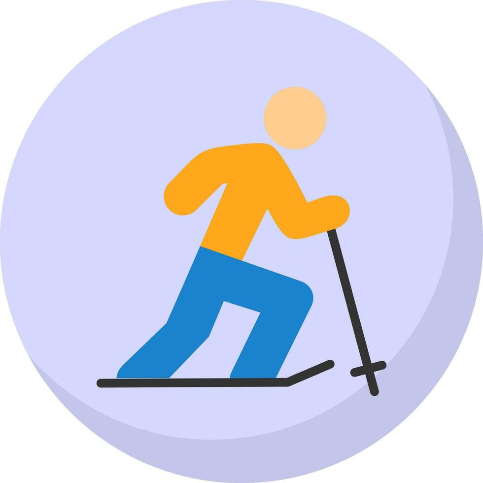 Skier Vector Icon Design