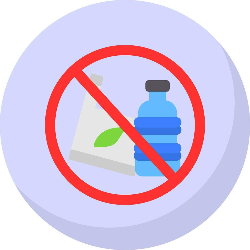 No plastic Vector Icon Design