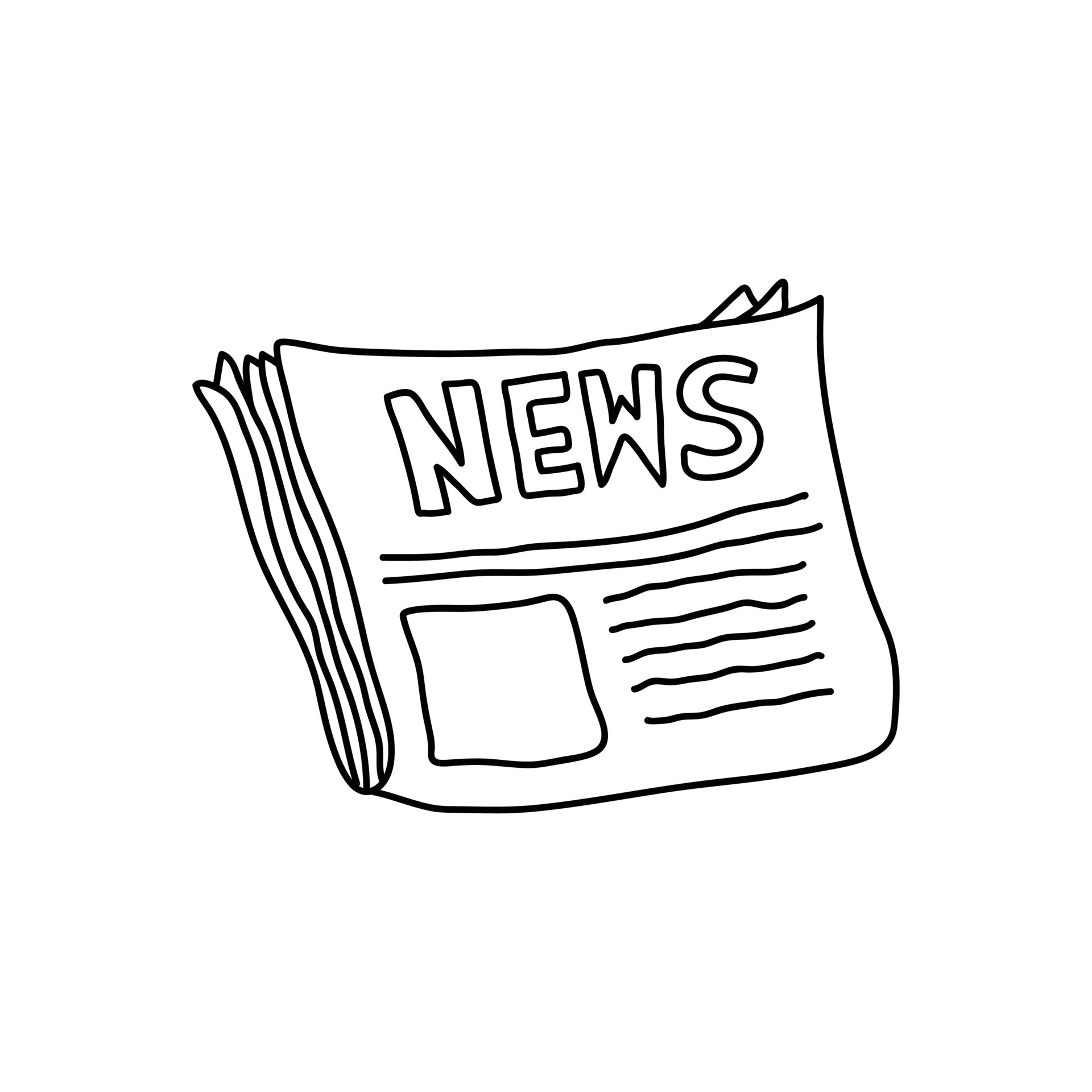 A black and white printed newspaper.