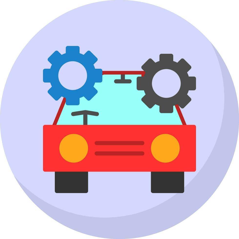 Driverless car Vector Icon Design
