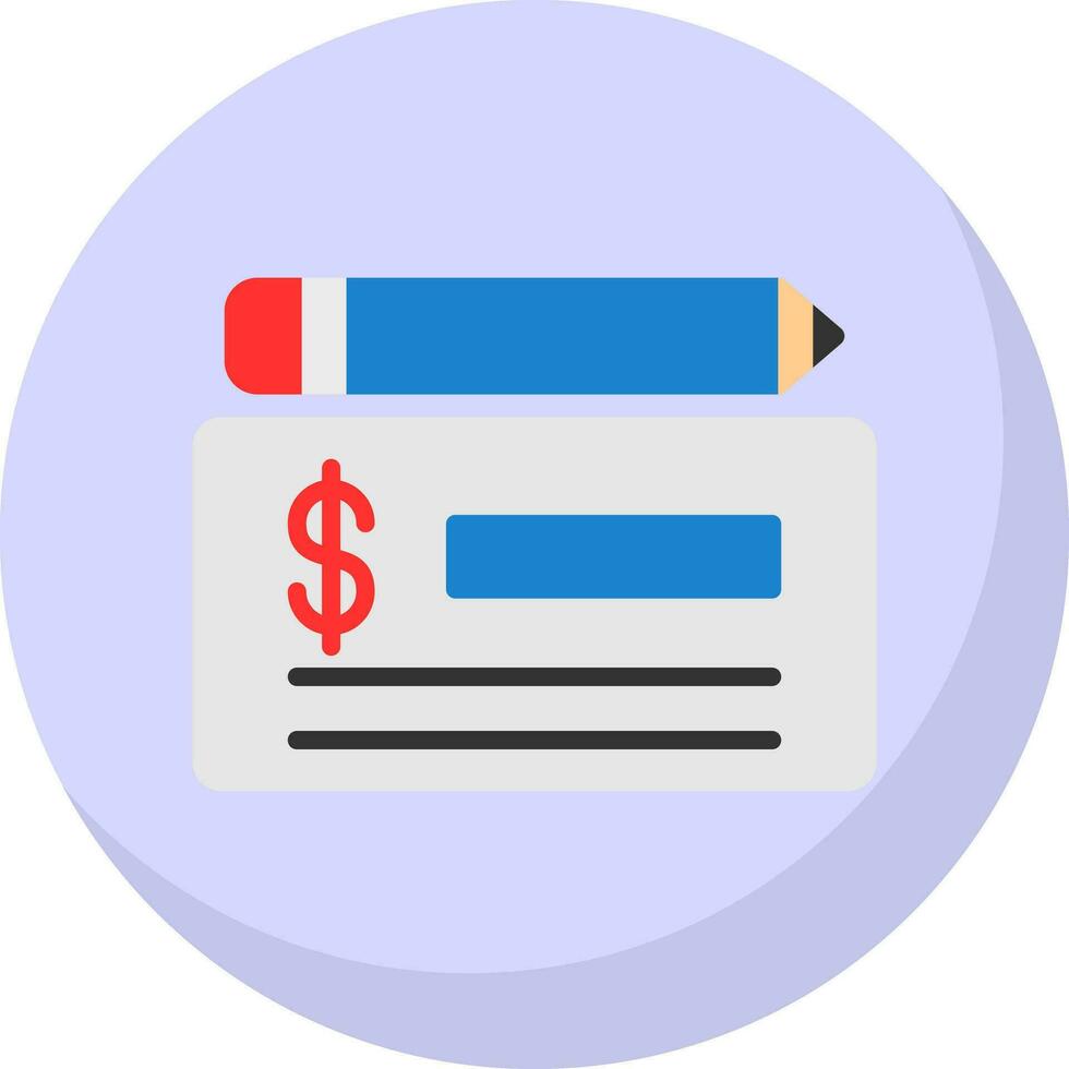 Cheque Vector Icon Design