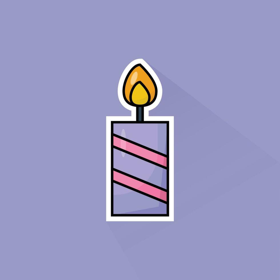 Illustration Vector of Purple Candle in Flat Design 25433453 Vector Art