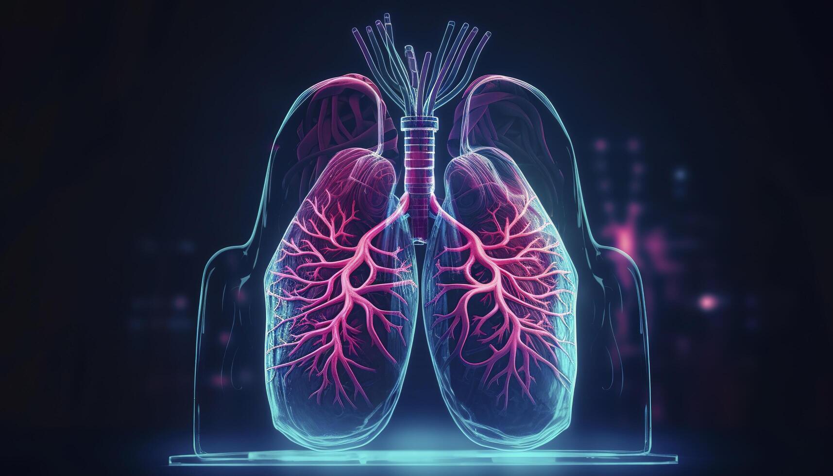 Smoky lungs of a smoker on a dark background isolate medical concept 3d illustration photo
