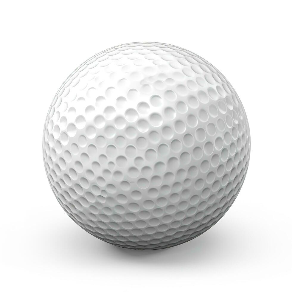 Golf ball isolated on white background, 3d rendering, generate ai photo