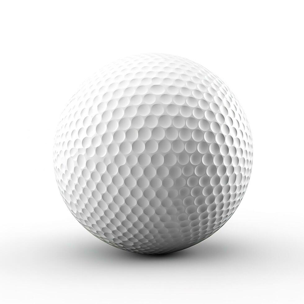 Golf ball isolated on white background, 3d rendering, generate ai photo