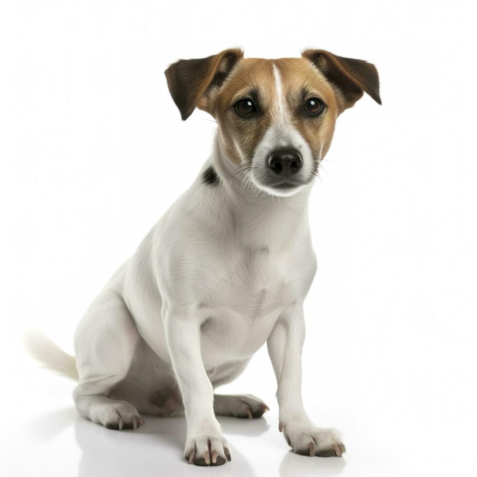 perro aislado en blanco fondo, generar ai foto