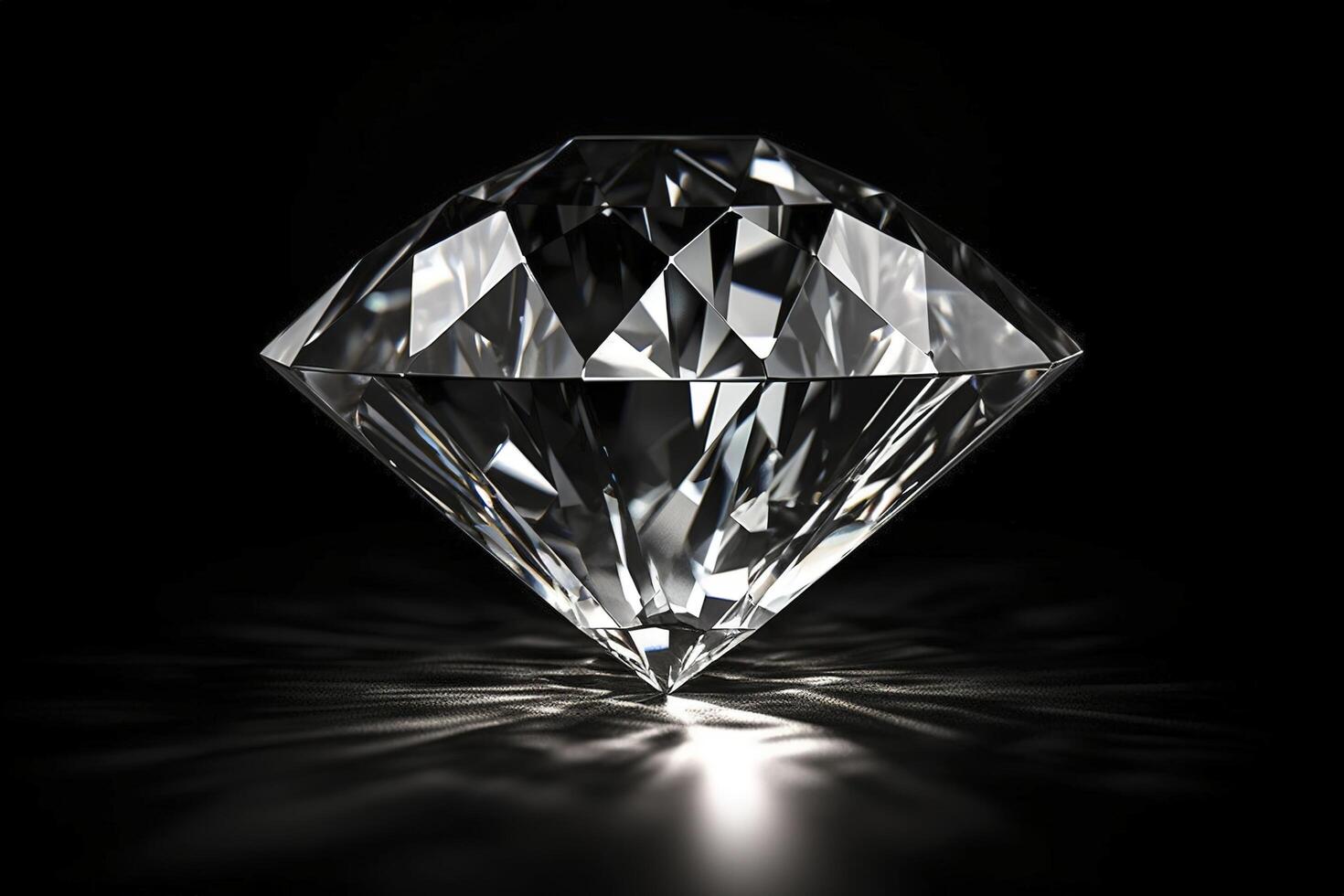 Diamond on black background. photo