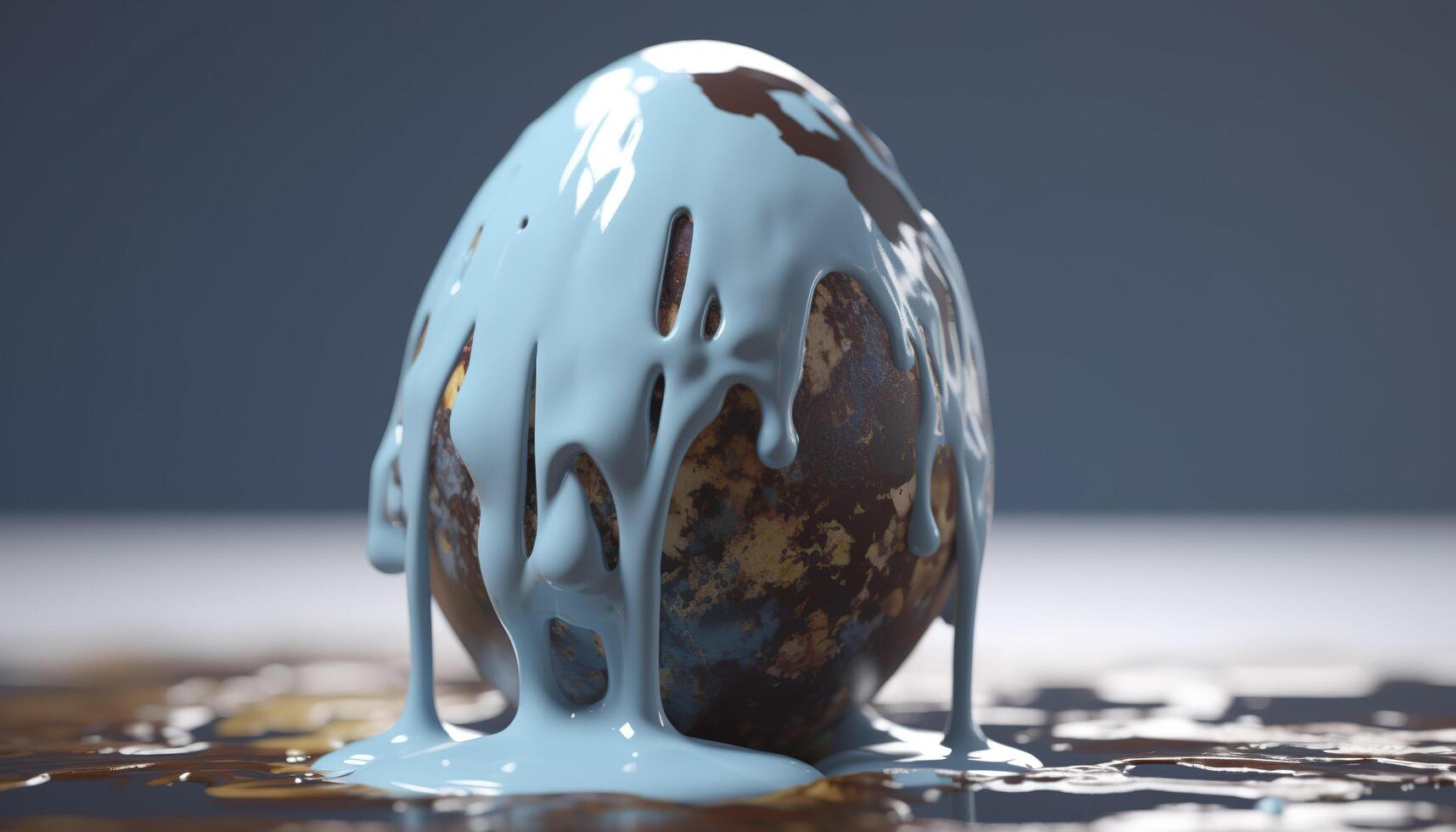 Earth melting by global warming or climate change problem, photo