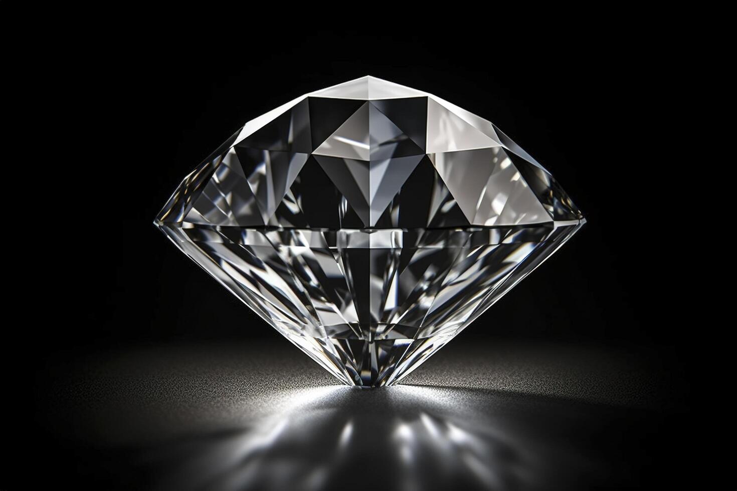 Diamond on black background. photo