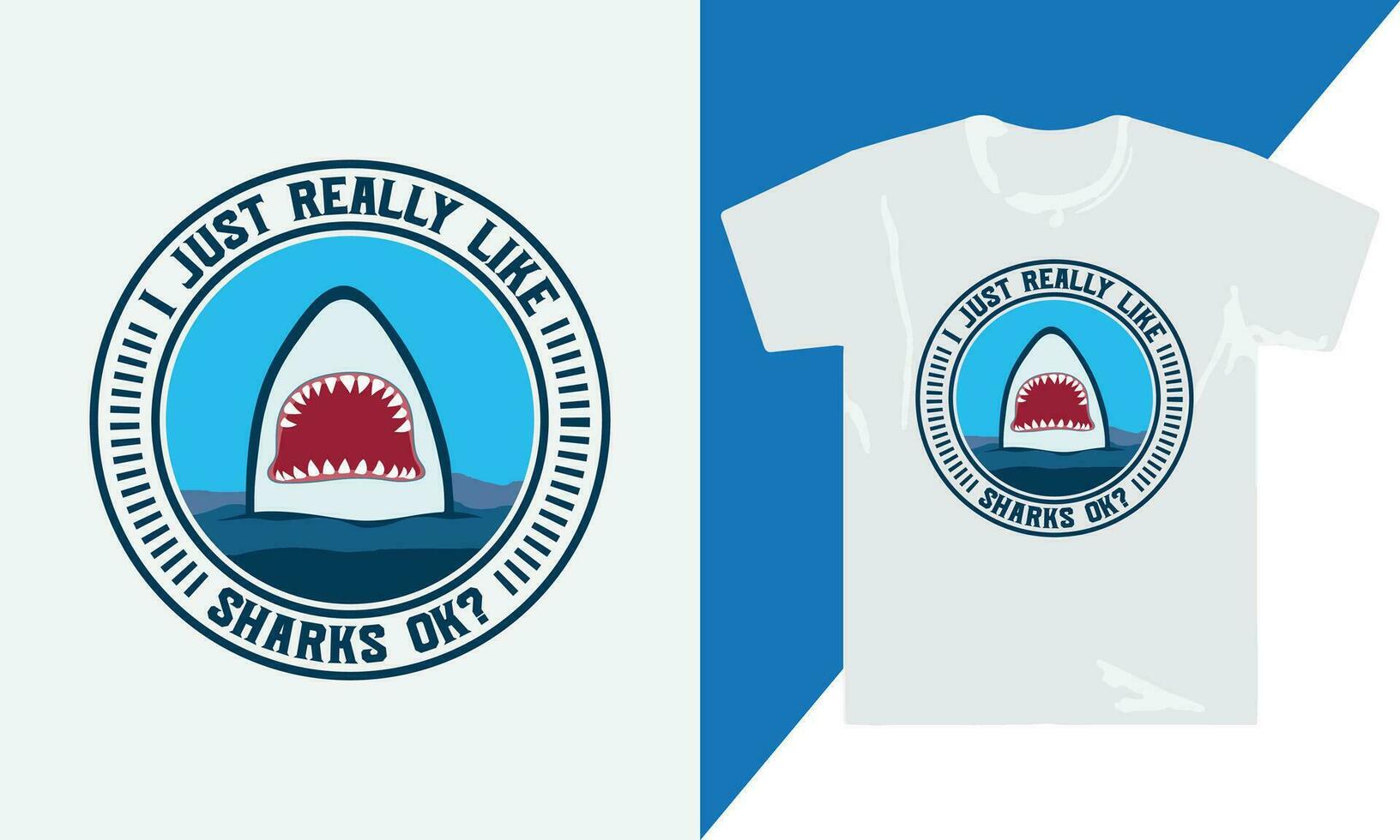 Fishing T Shirt Designs Shark Attack Shirt vector