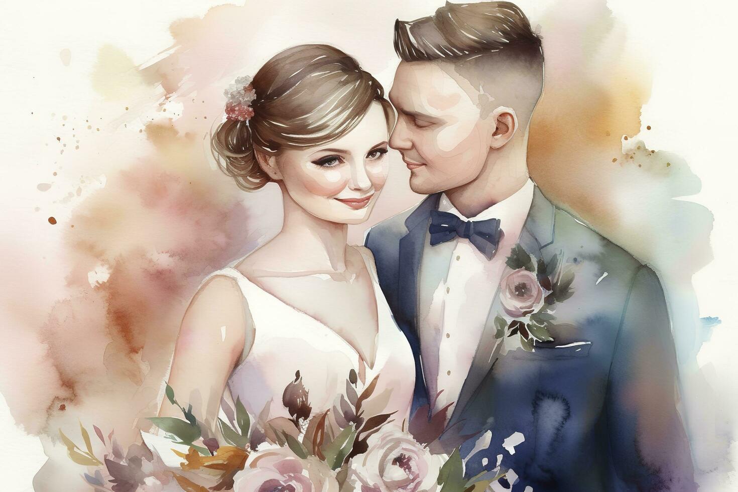 Painting From Photo, Wedding illustration, Custom wedding portrait From Photo, Custom Couple Portrait Watercolor, generate ai photo