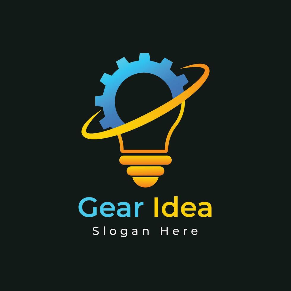 Gear idea logo design vector template for Mechanical engineering company.