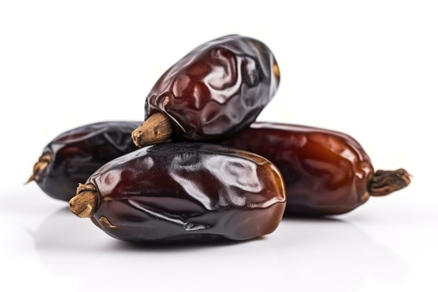 Dates fruit isolated on a white background, generate ai photo