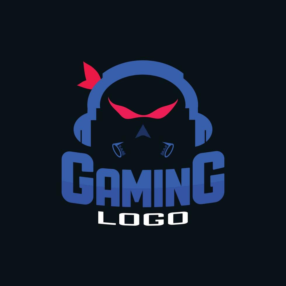 Detailed e-sports gaming logo vector template