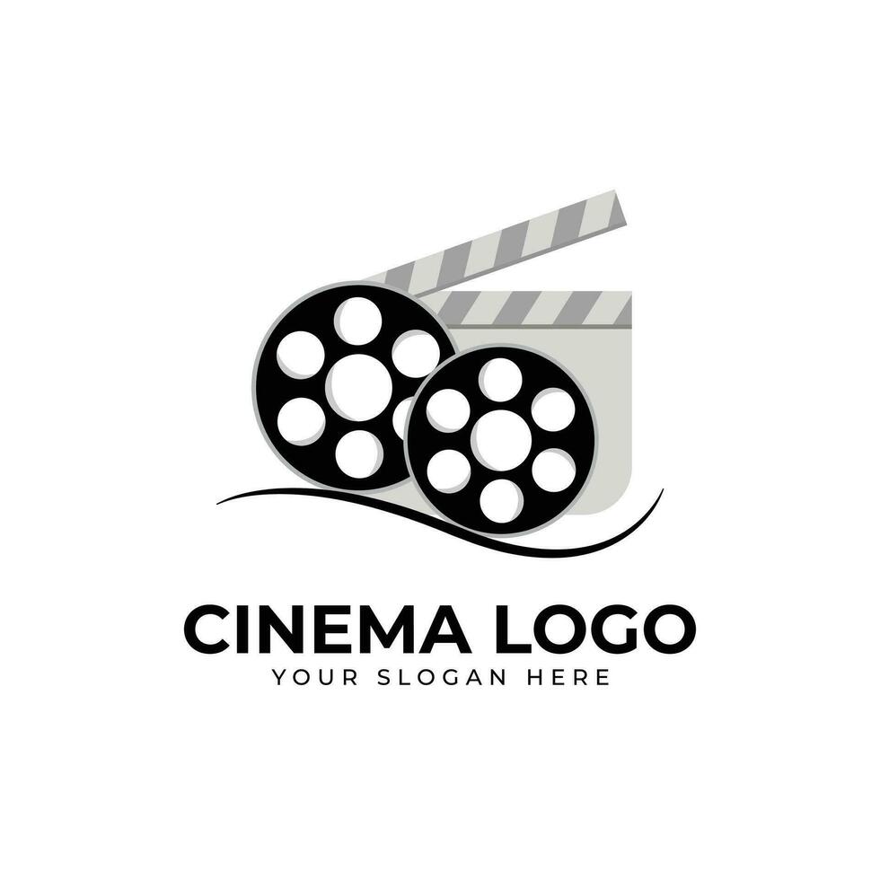 cine logo y película fabricante logo vector modelo en blanco antecedentes
