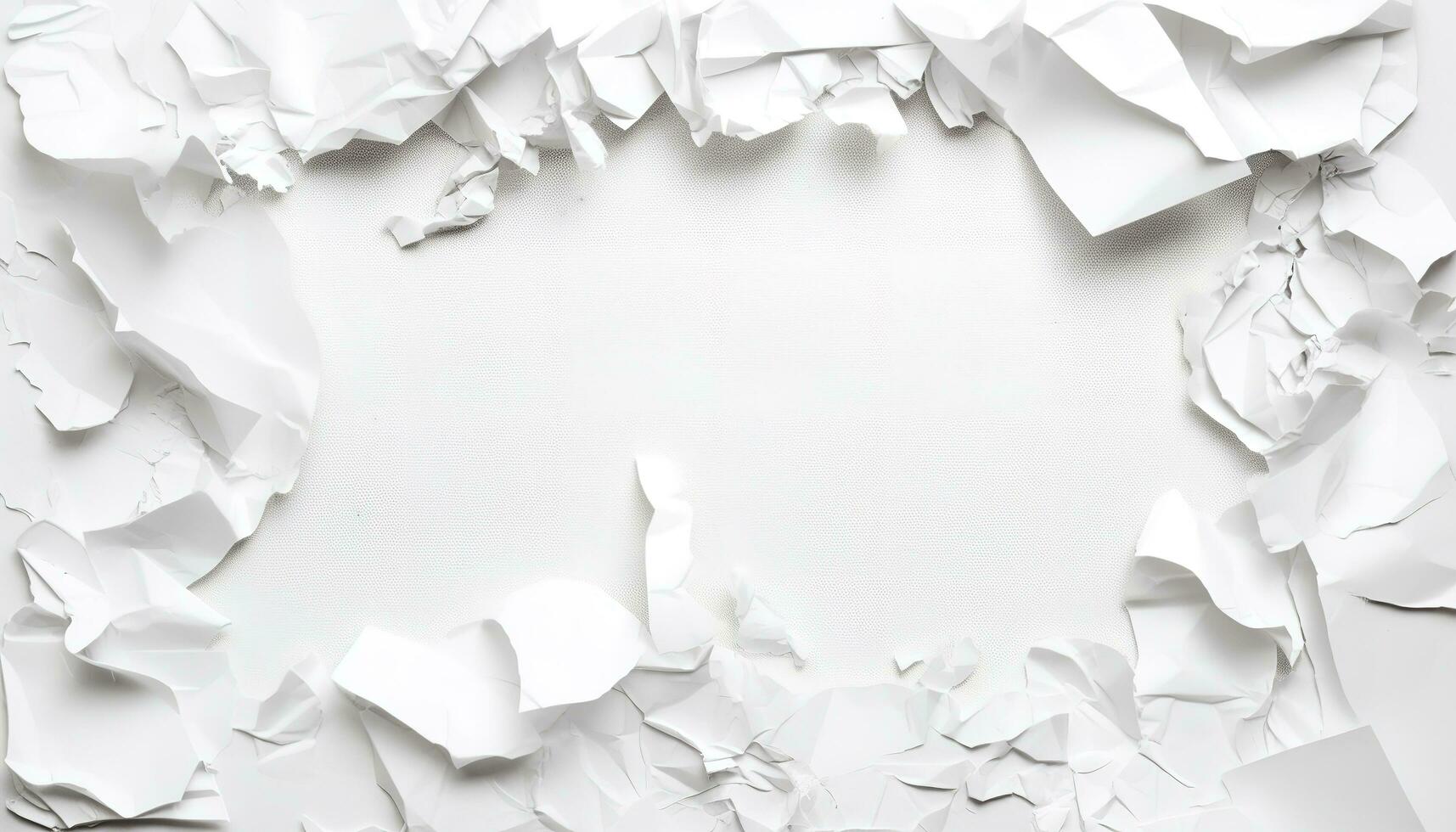white paper ripped message background isolated on white background, generate ai photo