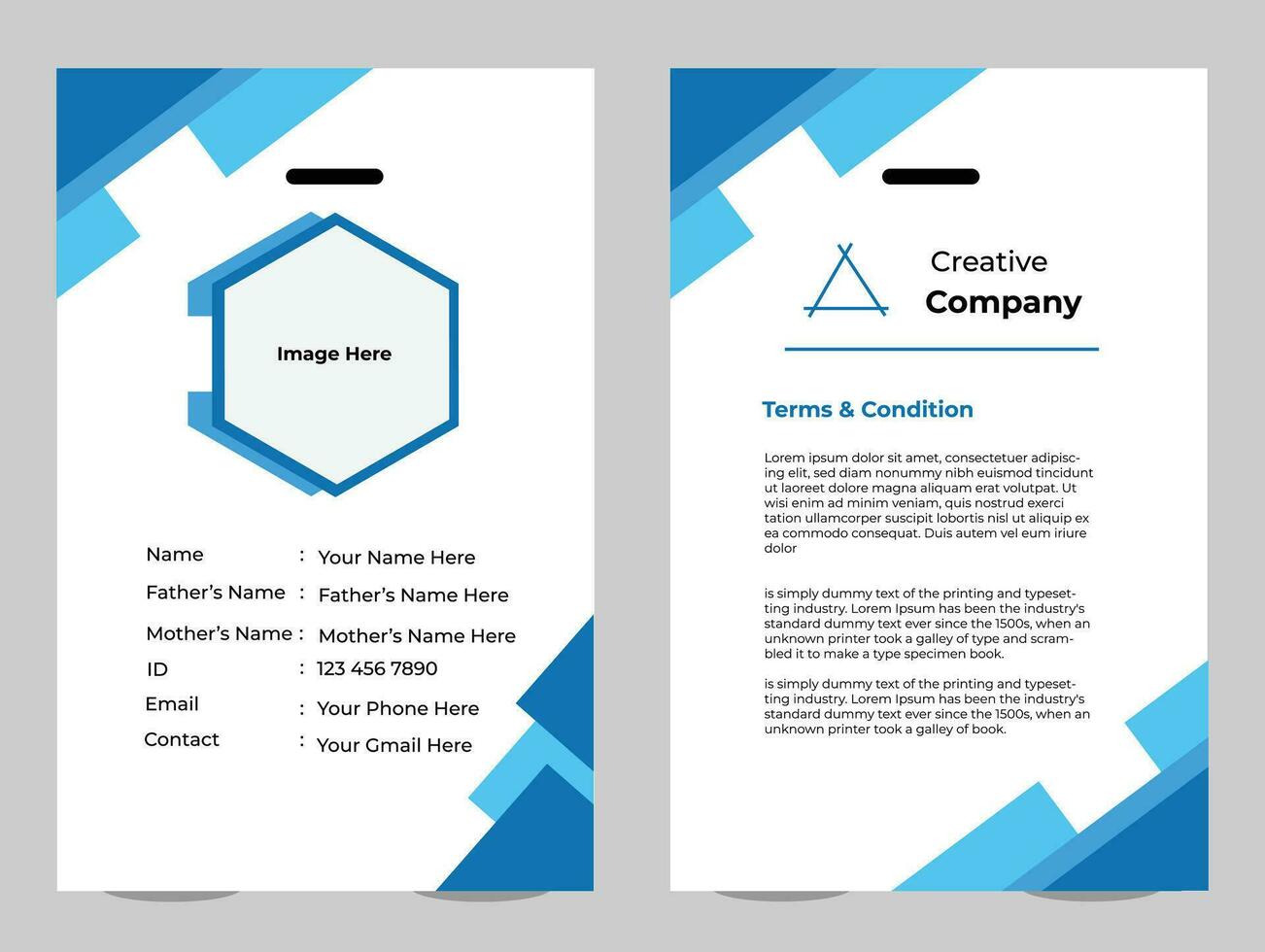 Corporate id card template vector