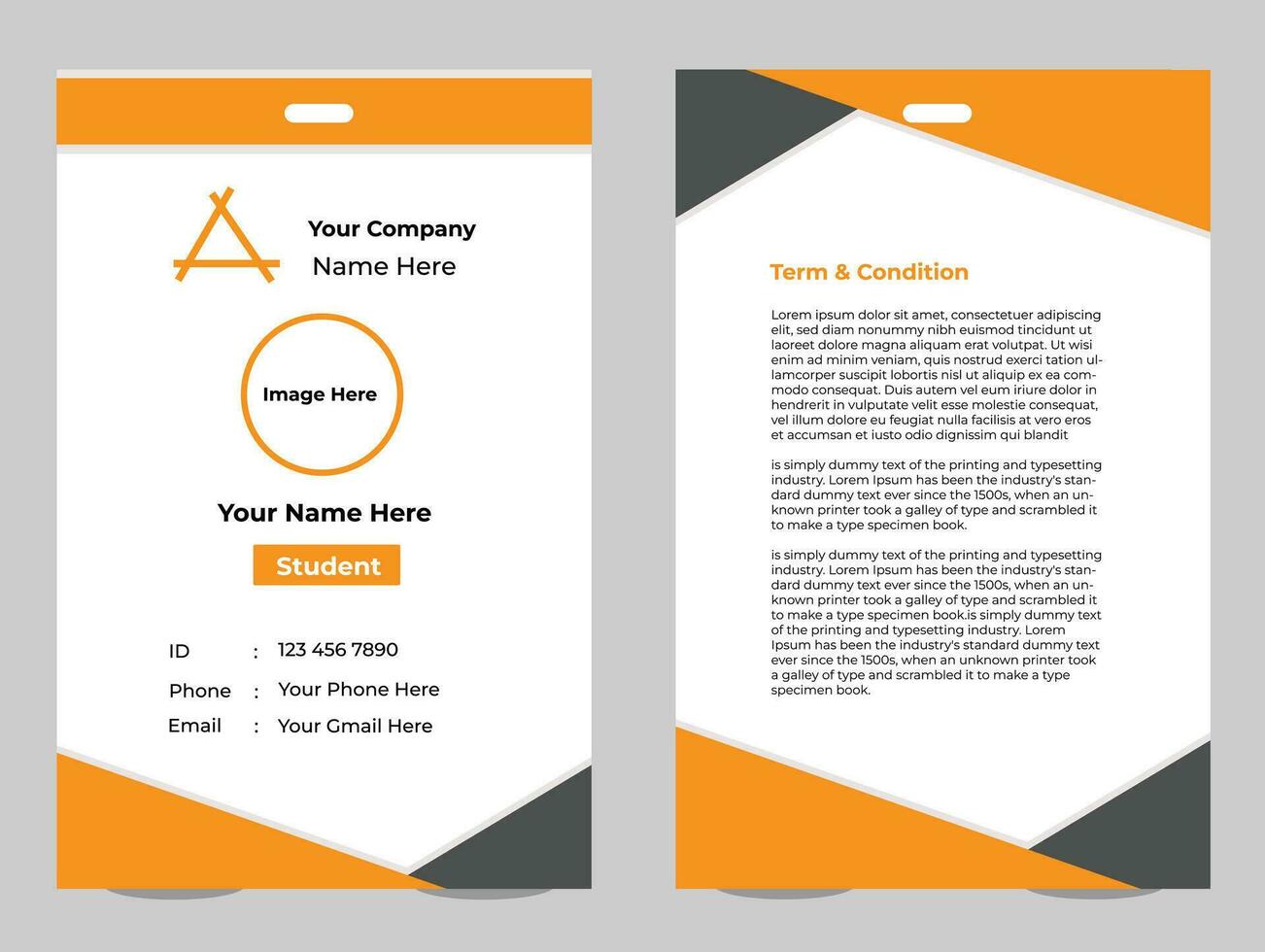 Corporate id card template vector