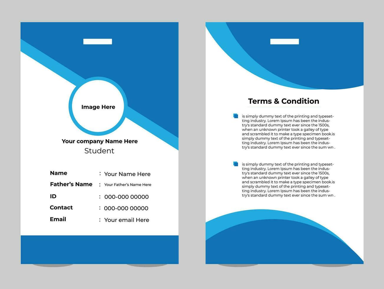 Corporate id card template vector