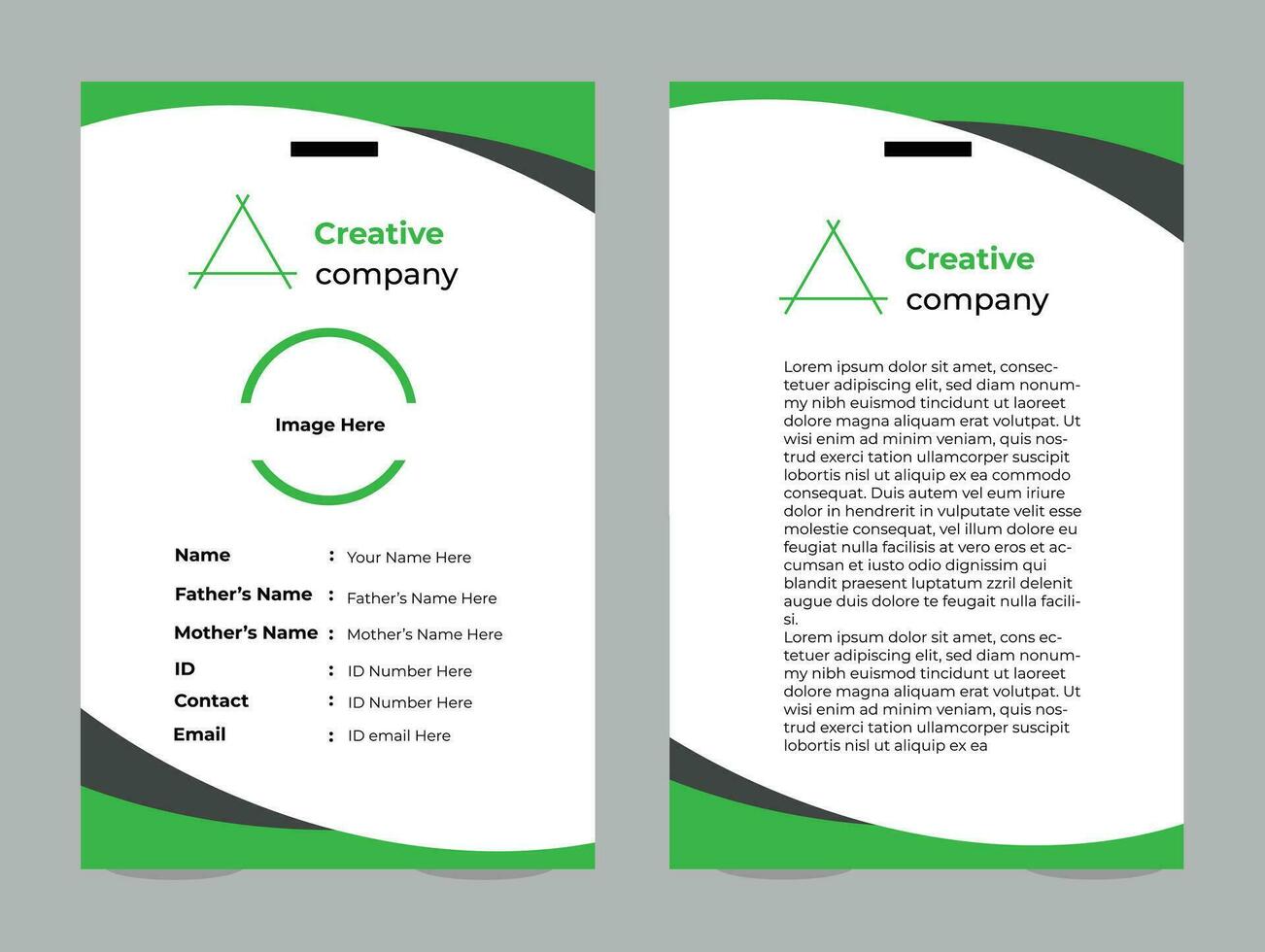 Corporate id card template vector