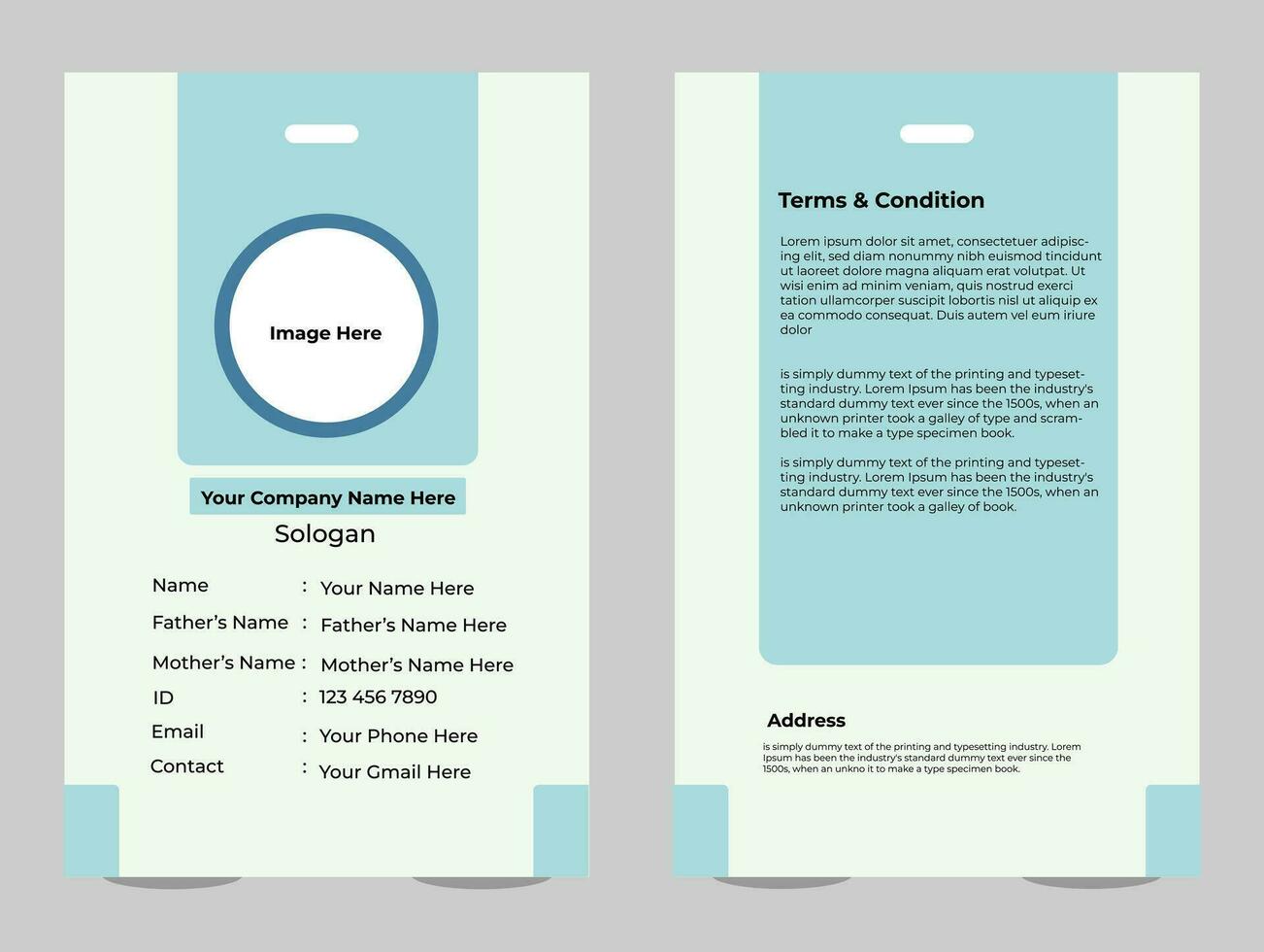 Corporate id card template vector