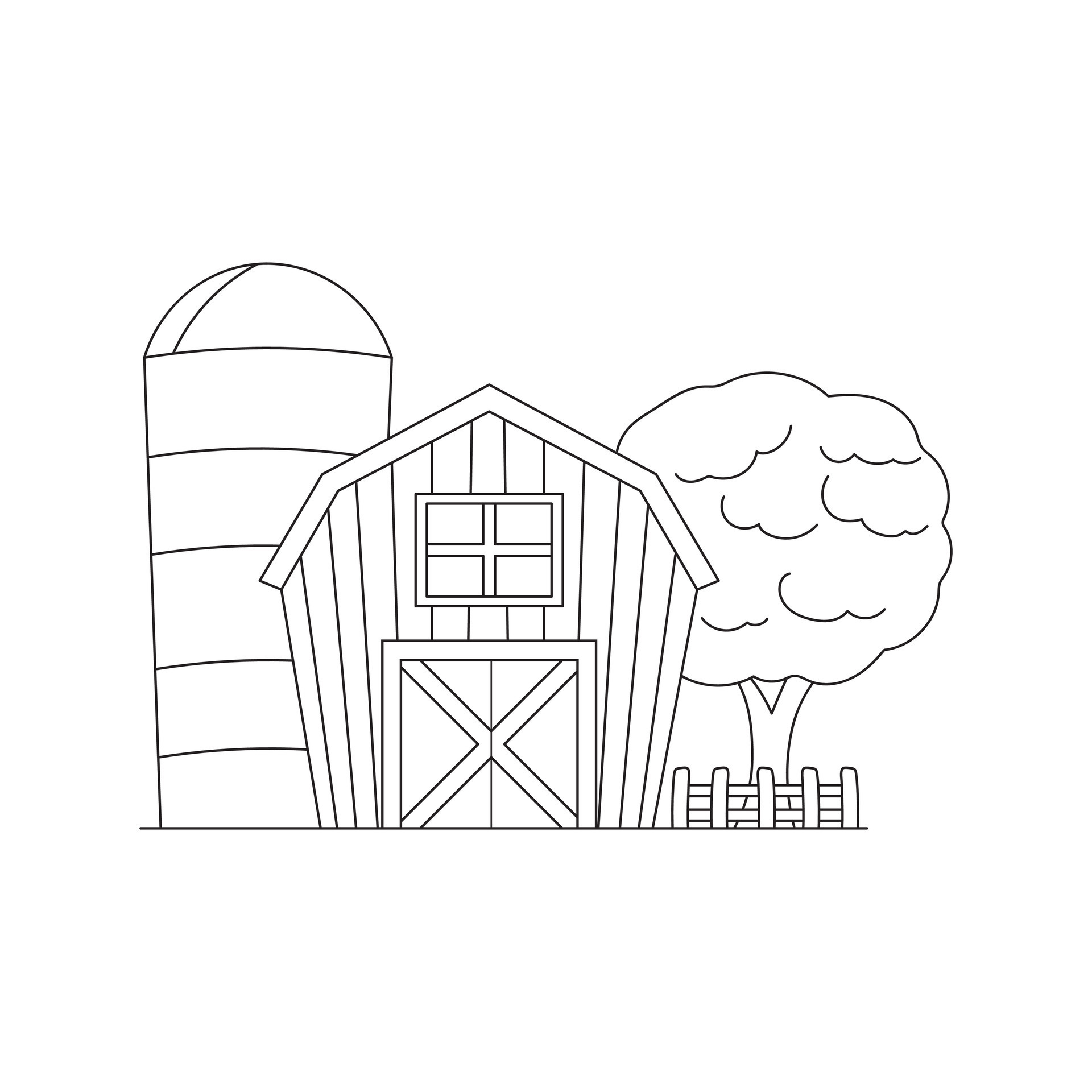 Hand drawn Kids drawing Cartoon Vector illustration cute farmhouse icon  Isolated on White Background 25434758 Vector Art at Vecteezy