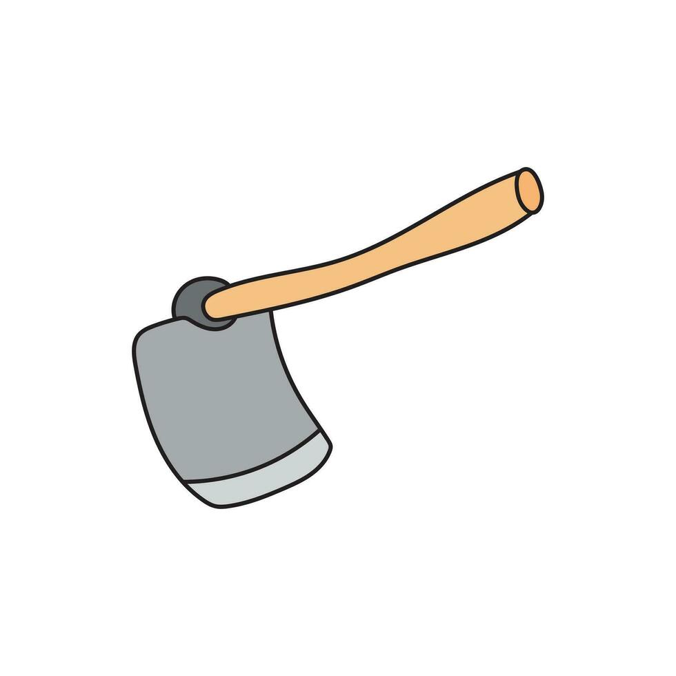 Kids drawing Cartoon Vector illustration cute hoe icon Isolated on White Background