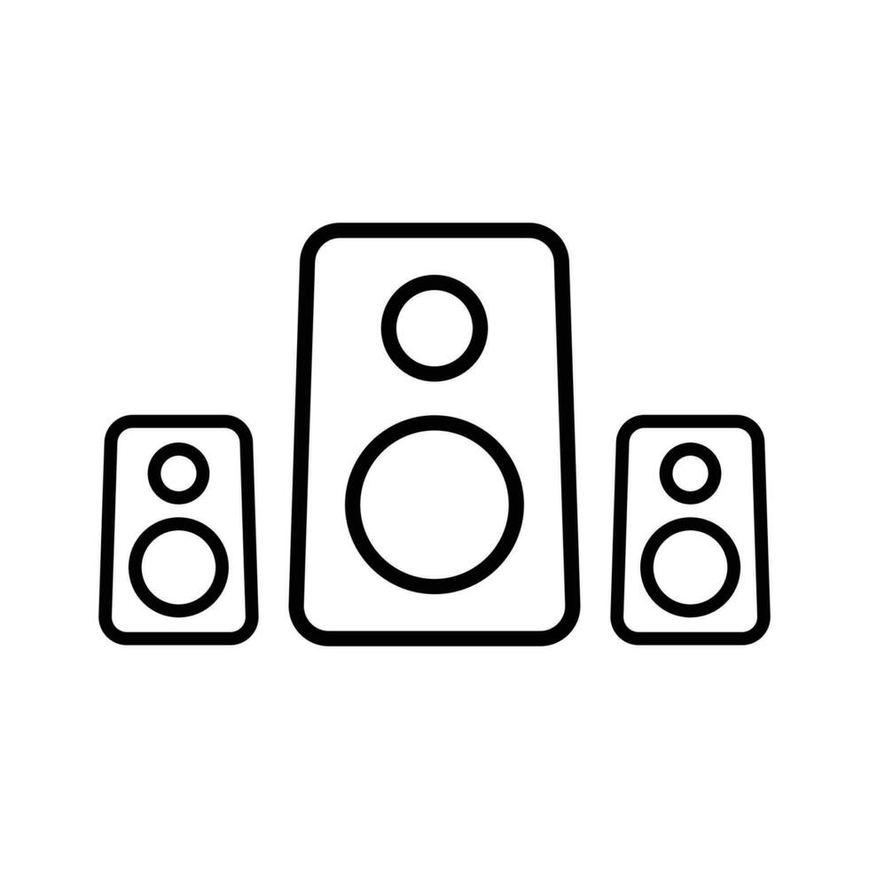 Woofers, speakers icon in line style design isolated on white background. Editable stroke. vector
