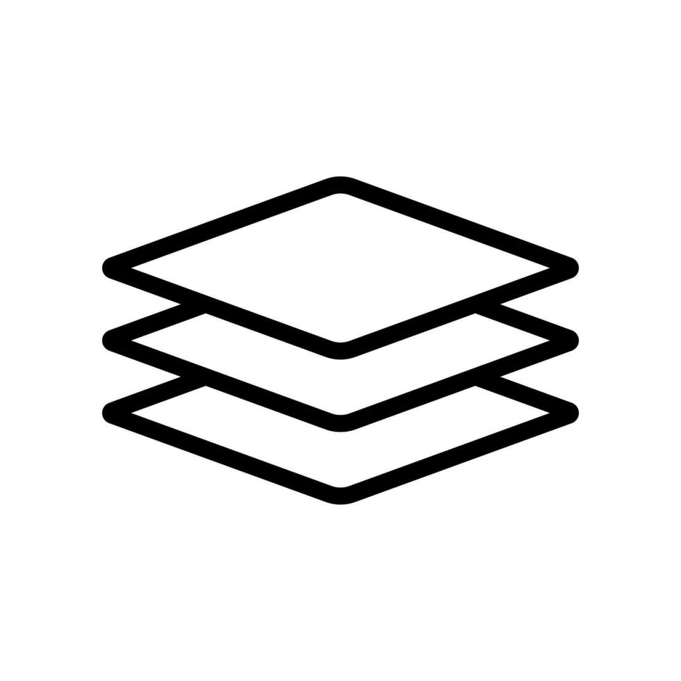 Layers icon in line style design isolated on white background. Editable stroke. vector