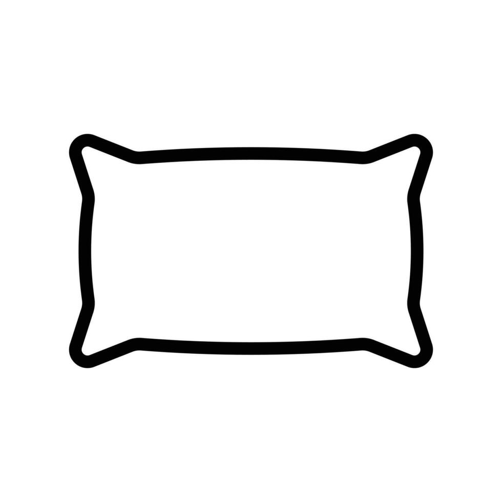 Pillow icon in line style design isolated on white background. Editable stroke. vector