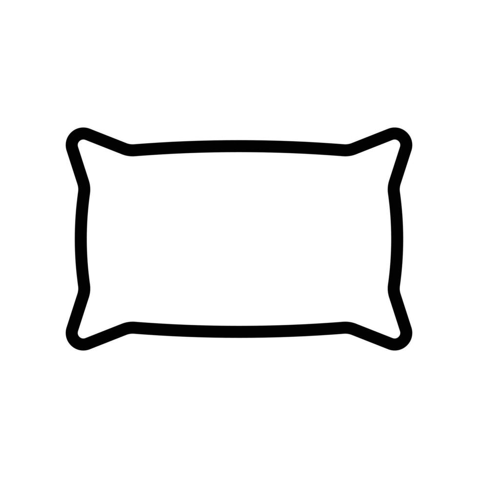 Pillow icon in line style design isolated on white background. Editable stroke. vector