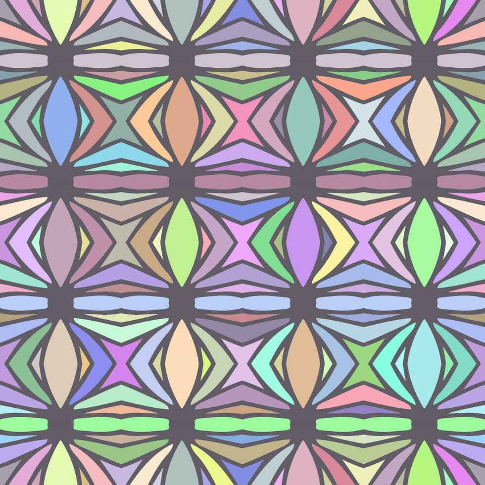 Seamless vector pattern with multi-colored mosaic. Abstract modern geometric background