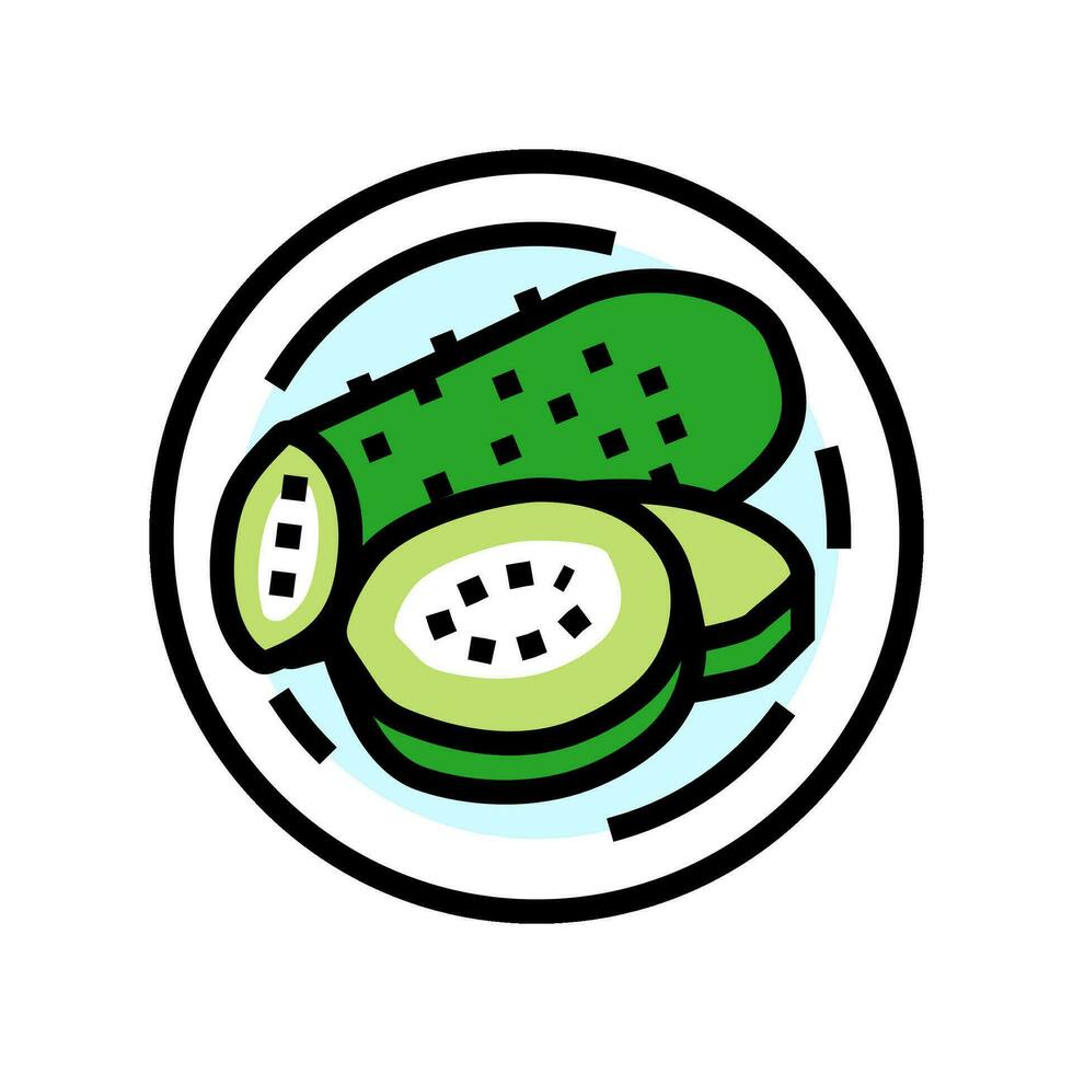 cucumber cosmetic plant color icon vector illustration