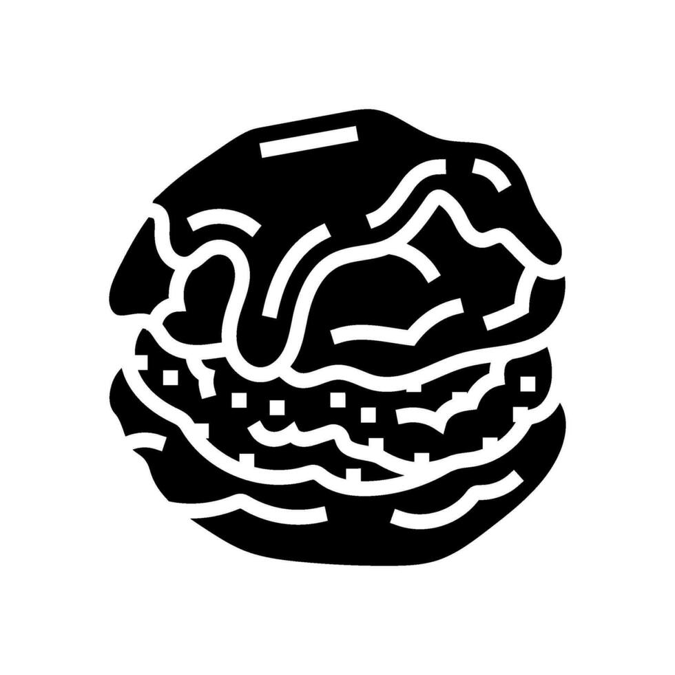 profiteroles sweet food glyph icon vector illustration