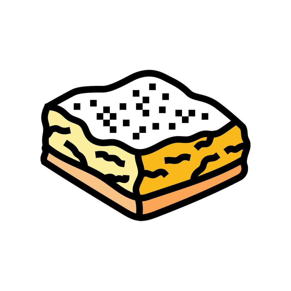 lemon bar food snack color icon vector illustration