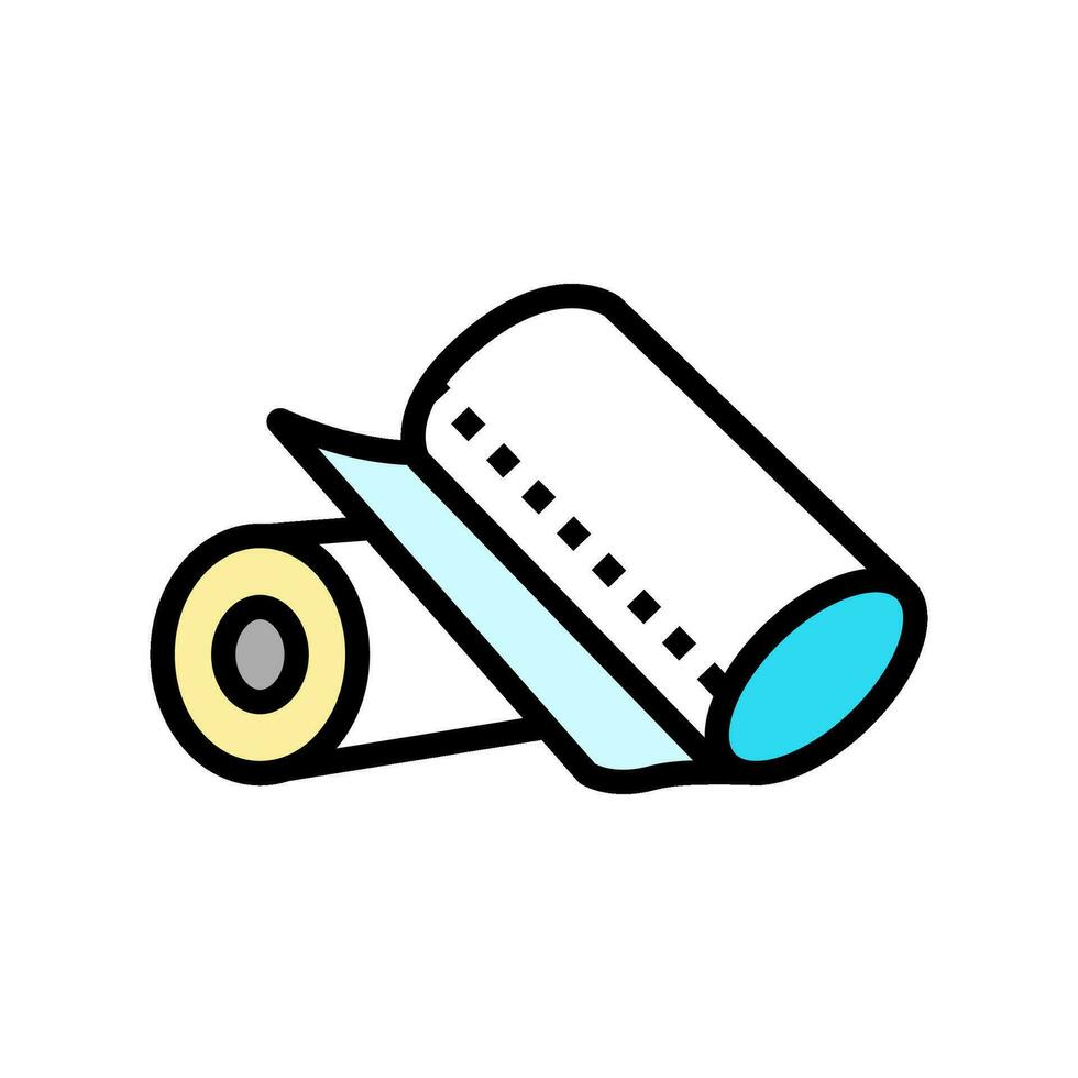 toilet roll paper towel color icon vector illustration