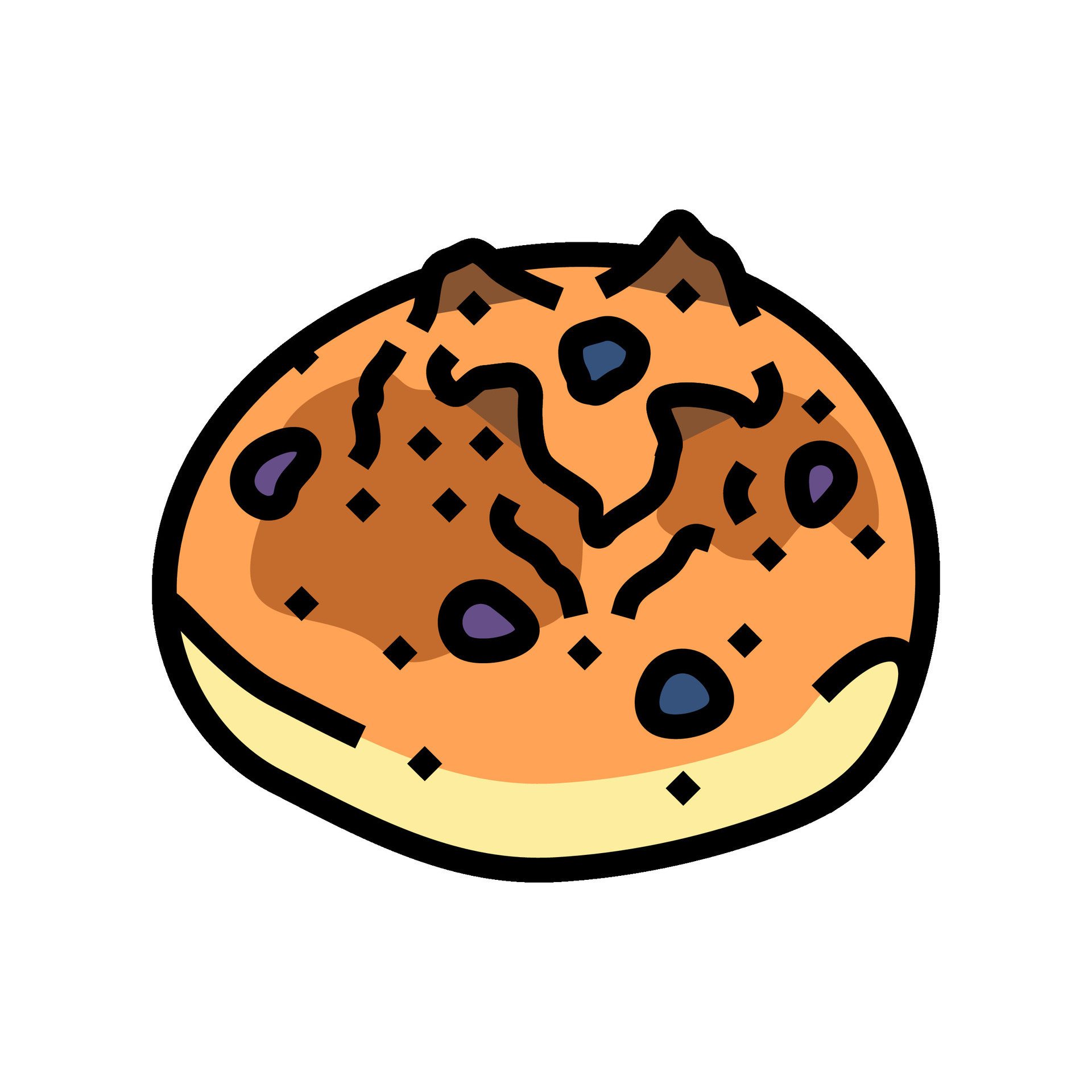 raisin bun food meal color icon vector illustration 25435216 Vector Art