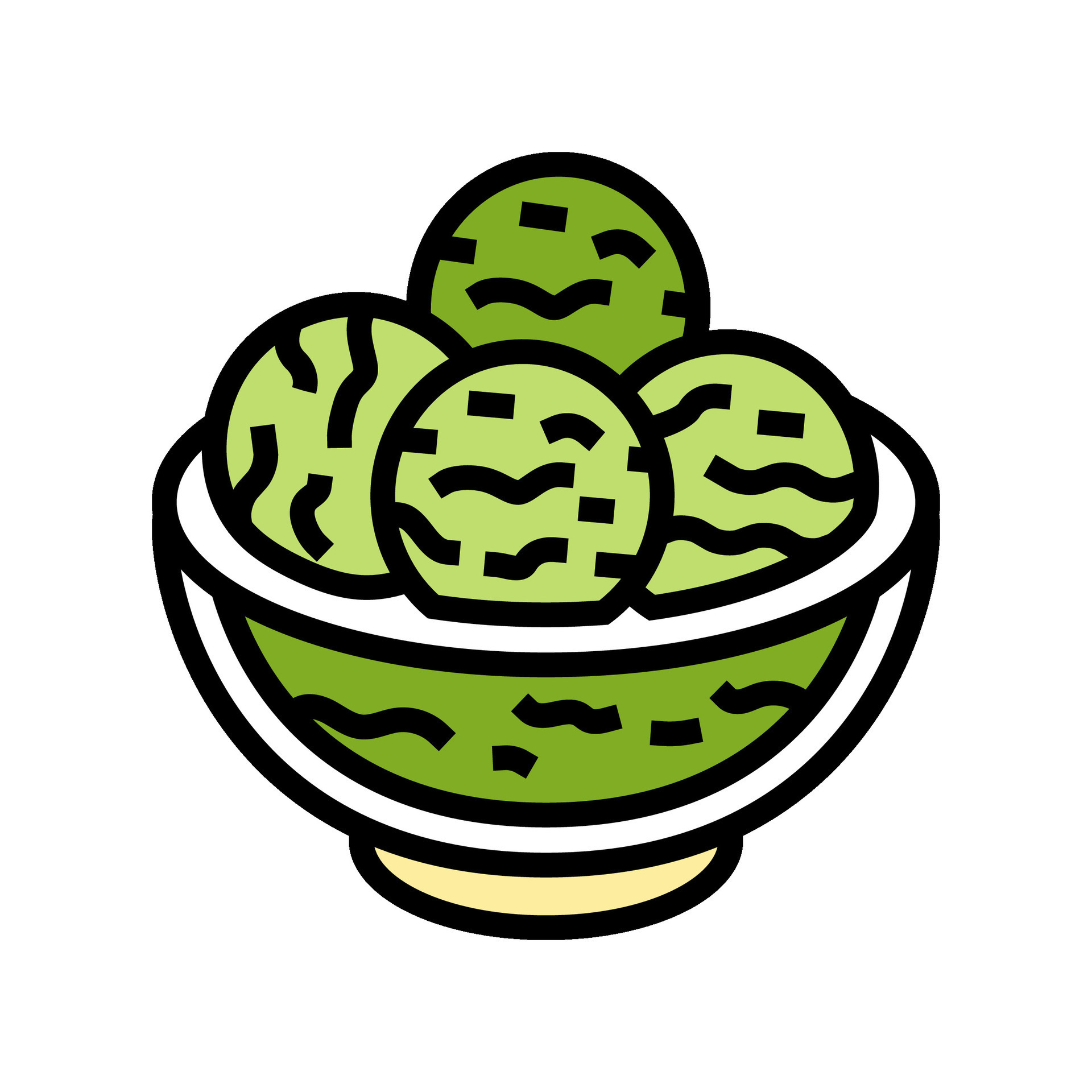 mint chocolate chip ice cream food snack color icon vector illustration
