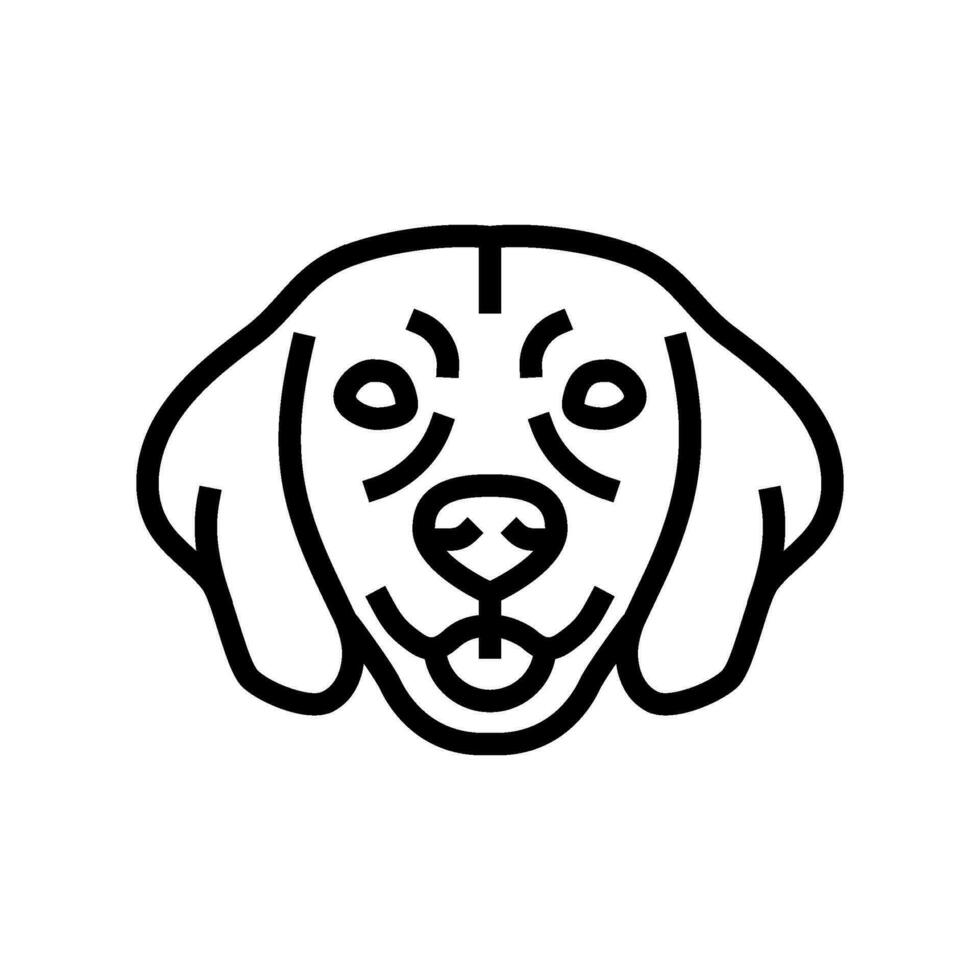 beagle dog puppy pet line icon vector illustration