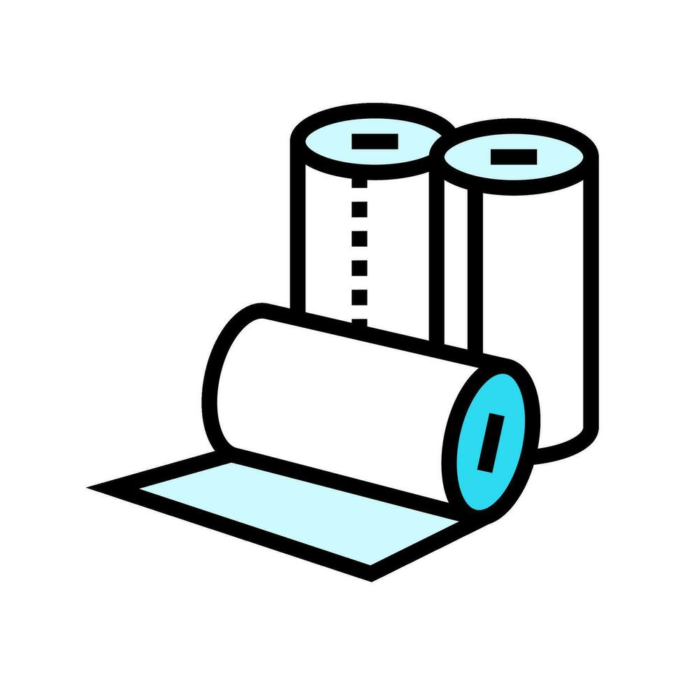 hygiene roll paper towel color icon vector illustration