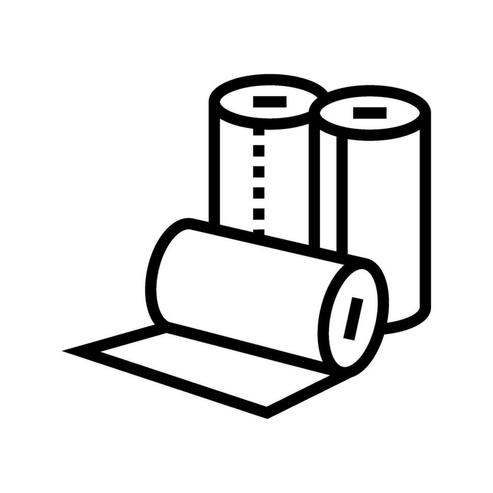 hygiene roll paper towel line icon vector illustration
