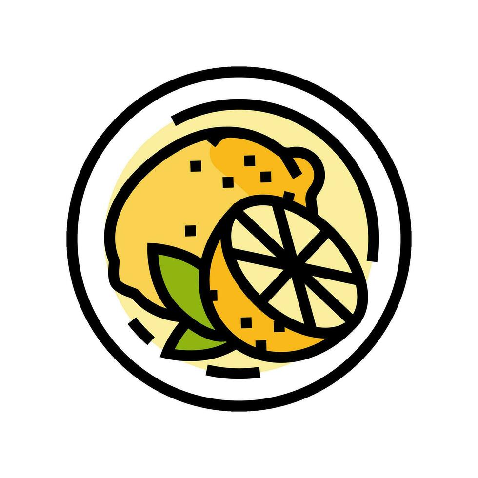 lemon cosmetic plant color icon vector illustration