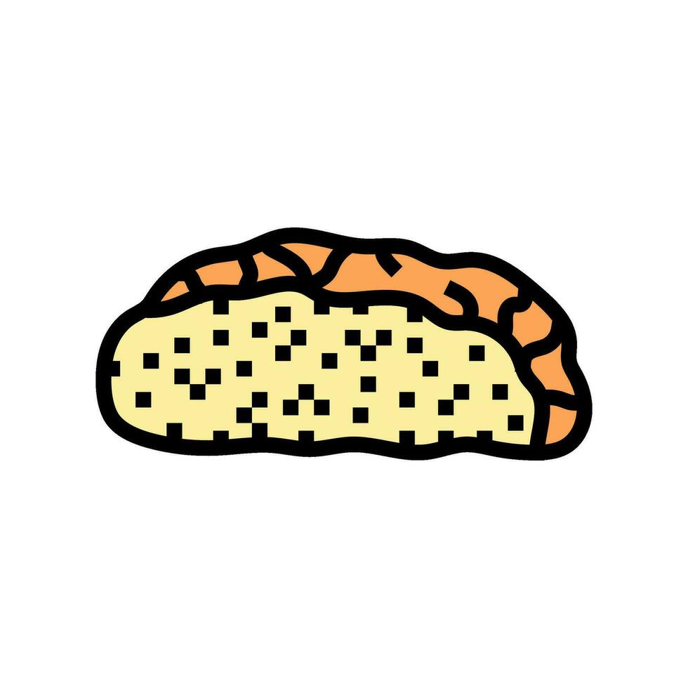 almond biscotti food snack color icon vector illustration