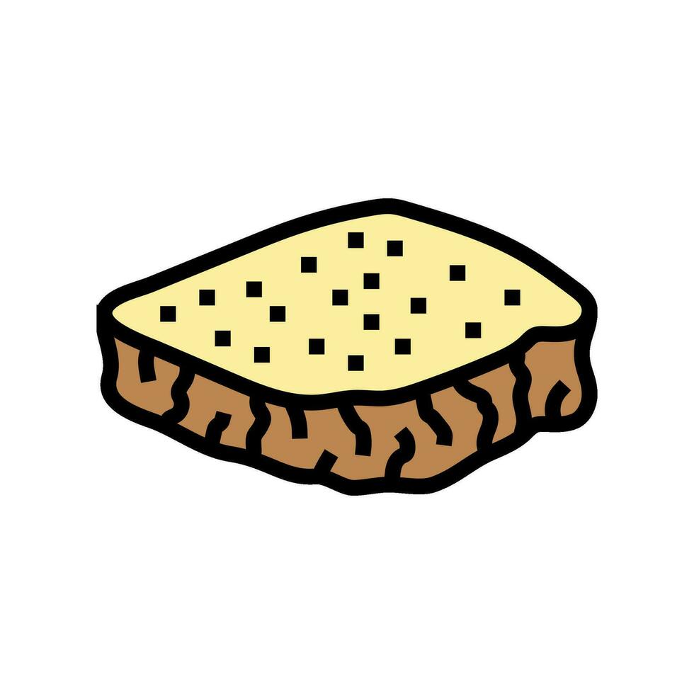 banana bread slice food snack color icon vector illustration