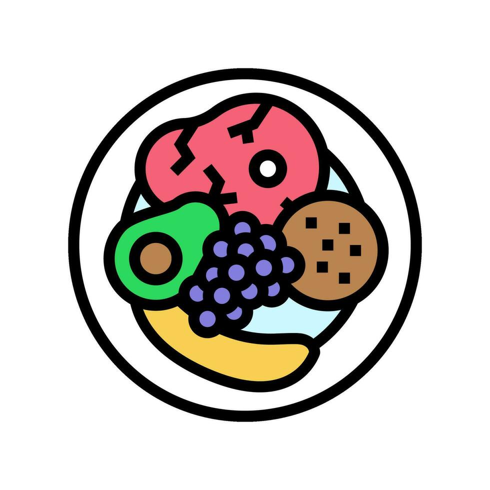 play food set toy baby color icon vector illustration