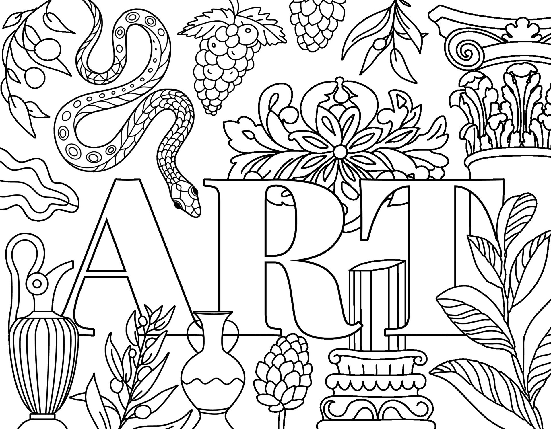 Free Printable Ancient Greece Coloring - History Ancient Greece Coloring Page Hand Illustrations Athens Antique Temple Corinthian Column Pillar Beautiful Drawing With Patterns And Small Details Coloring Book Picture Vector 